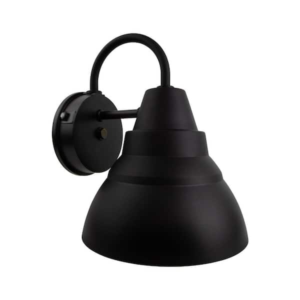 Goose Large 10 in. Black Outdoor Hardwired Lantern Sconce No Bulb Included