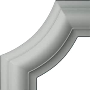 4 in. x 1/2 in. x 4 in. Urethane Ashford Smooth Panel Moulding Corner (matches moulding PML01X00AS)