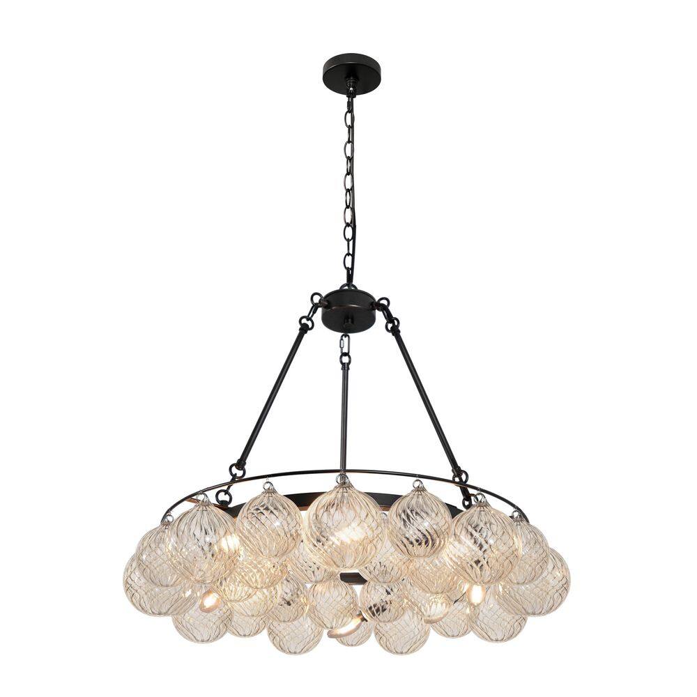 8-Light Black Bubble Chandelier for Living Room with no bulbs included price history on PriceWatchPro