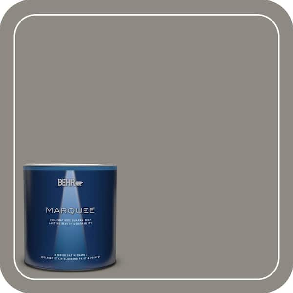BEHR MARQUEE 1 qt. #BXC-55 Concrete Sidewalk Satin Enamel Interior Paint & Primer