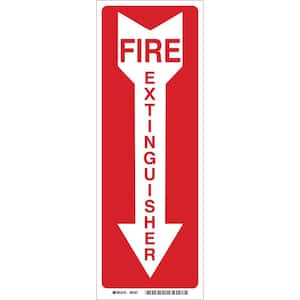 24 in. x 4 in. Fiberglass Fire Extinguisher with Arrow Sign