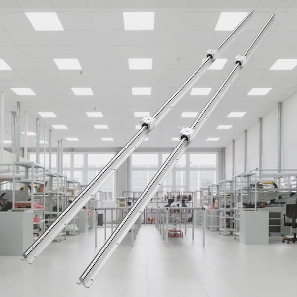 Linear Motion Set, SBR20 2200 mm, Comes with 2, 86.6-in. SBR20 Rails and 4 SBR20UU Blocks, Ideal for DIY CNC