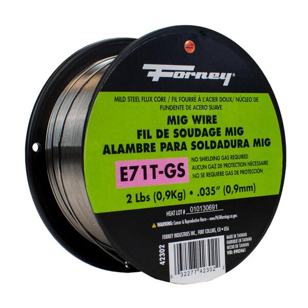 Forney 0.030 In. Flux Core Mild Steel MIG Welding Wire – 2 Lb Spool
