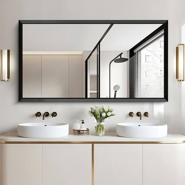 UPIKER Shaila 55 in. W x 30 in. H Rectangular Metal Framed Wall ...