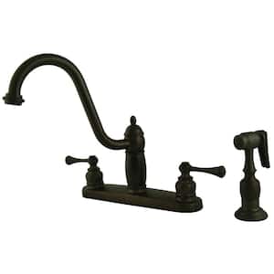 Heritage 2-Handle Standard Kitchen Faucet with Side Sprayer in Oil Rubbed Bronze