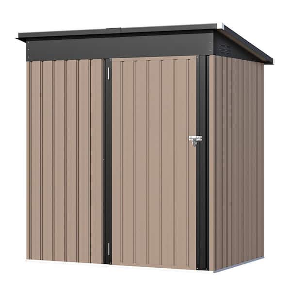 5 ft. W x 3 ft. D Small Metal Outdoor Storage Shed with Waterproof Floor Base Included (15 sq. ft. )