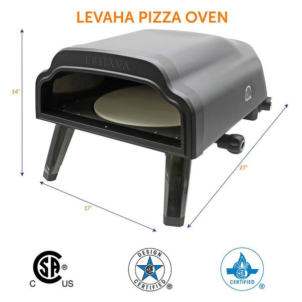 Flame King LEHAVA 14 in. Portable Propane Outdoor Pizza Oven and
