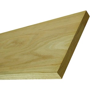 Stair Parts 48 in. x 7-1/4 in. x 3/4 in. Unfinished Red Oak Stair Riser