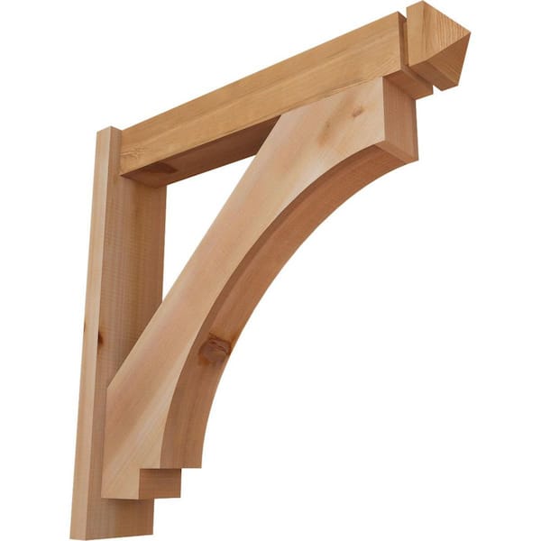 Ekena Millwork 6 in. x 28 in. x 28 in. Western Red Cedar Imperial Arts and Crafts Smooth Outlooker