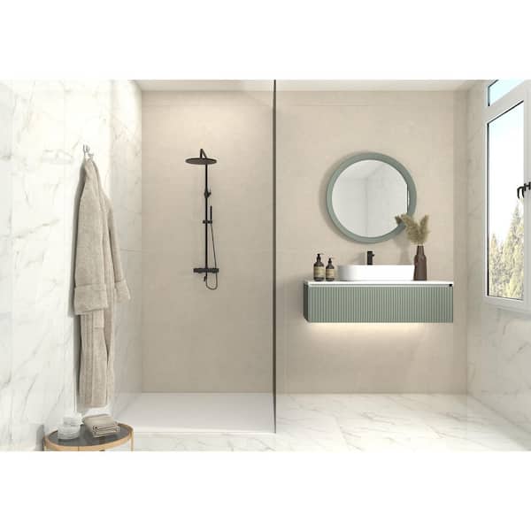 Leonardo Luccia 24 in. x 24 in. Matte Porcelain Marble Look Floor and Wall Tile (16 sq. ft./Case)