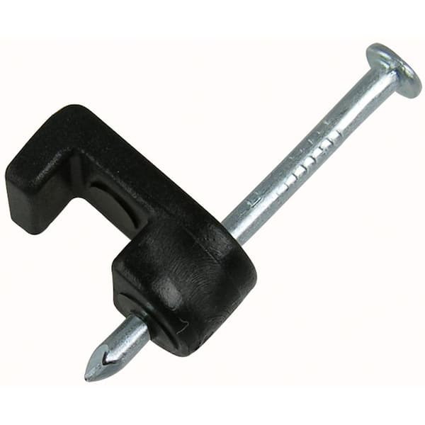 Gardner Bender 3/16 in. Black Polyethylene Low-Volt Staples (25-Pack)
