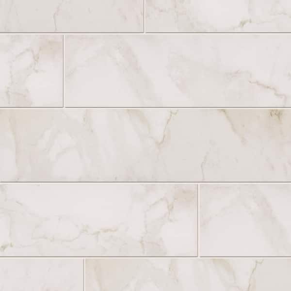 Marazzi VitaElegante Bianco 6 in. x 24 in. Porcelain Floor and Wall Tile (14.53 sq. ft. / case)