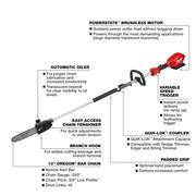 M18 FUEL 18V Lithium-Ion QUIK-LOK String Trimmer/Blower Combo w/Chainsaw, Hedge Trimmer, Edger, Pole Saw (6-Tool)