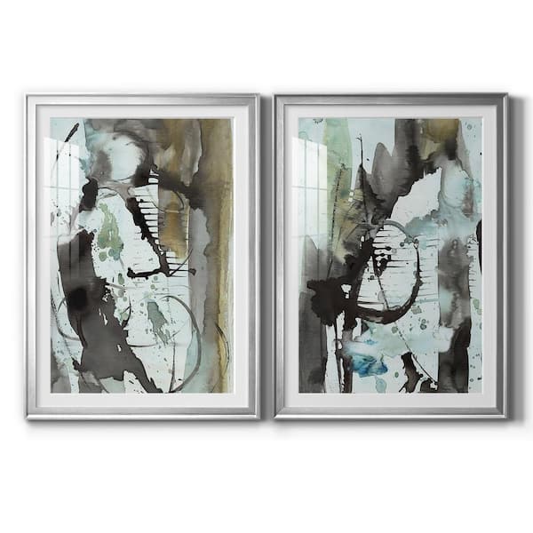 Wexford Home Lyrical Abstract I by Wexford Homes 2-Pieces Framed Abstract Paper Art Print 30.5 in. x 42.5 in.