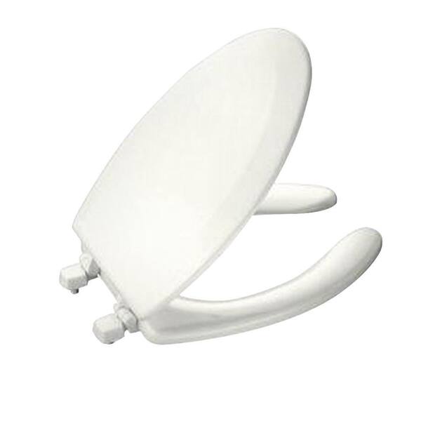KOHLER Triko Elongated Molded Toilet Seat With Open Front, Cover and Plastic Hinges In White-DISCONTINUED