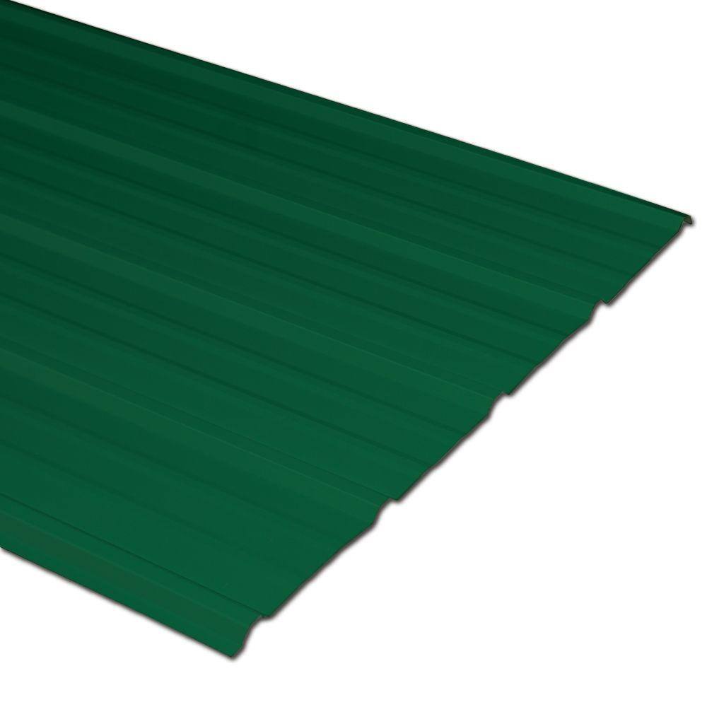 Metal Sales 3 ft. x 16 ft. MultiRibbed Metal Denali Green ProPanel II