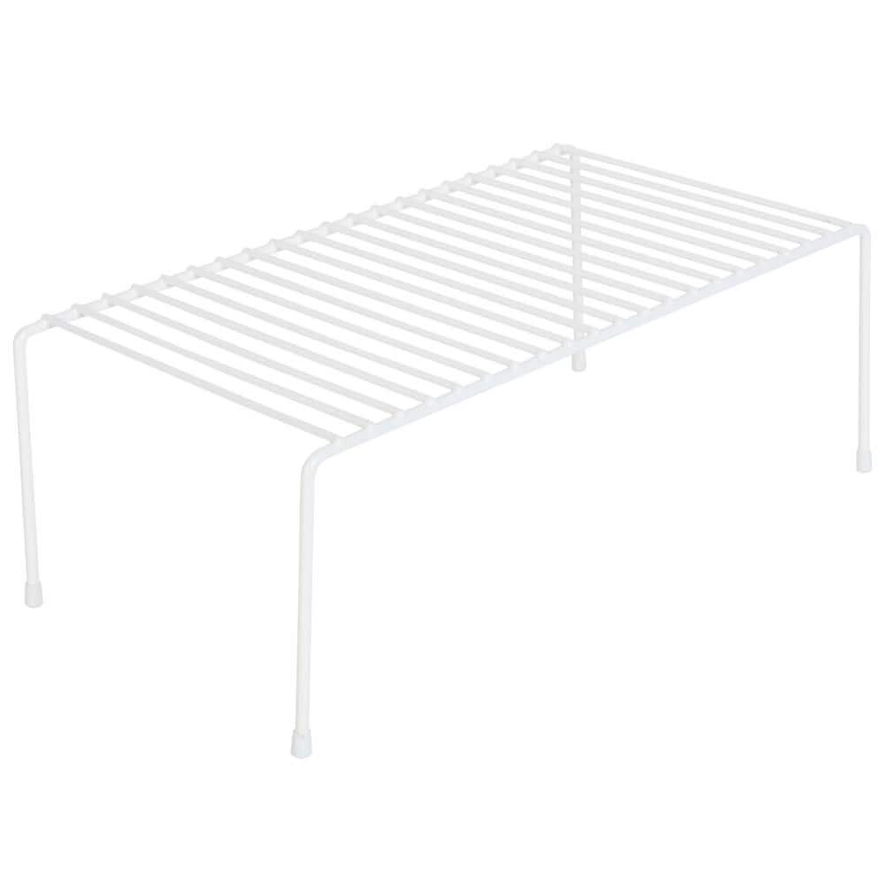 White Steel 3-Tier Kitchen Corner Shelf Rack