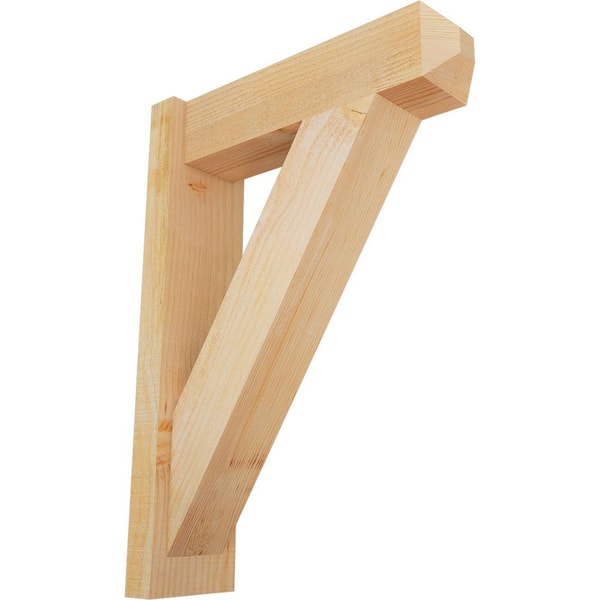 Ekena Millwork 6 in. x 28 in. x 20 in. Douglas Fir Traditional Craftsman Rough Sawn Outlooker