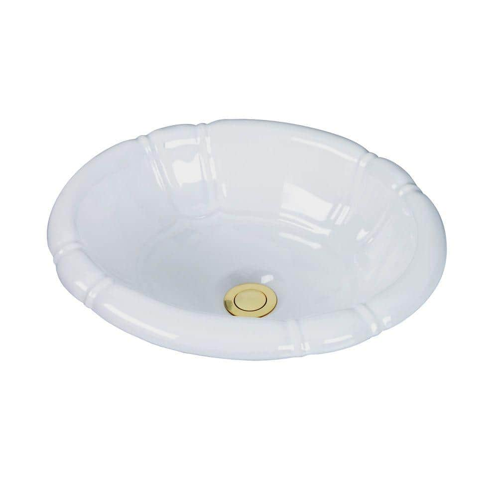 PRIVATE BRAND UNBRANDED Sienna Drop In Bathroom Sink In White 4 709WH   White Drop In Bathroom Sinks 4 709wh 64 1000 