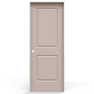 JELD-WEN Carrara 32 in. x 80 in. 2-Panel Left-Handed Solid Core Light ...