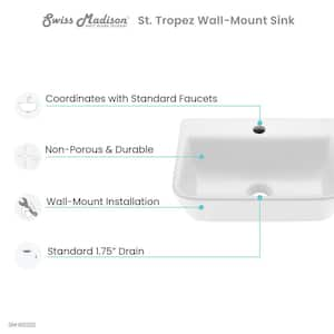 St. Tropez Wall Mount Sink in White