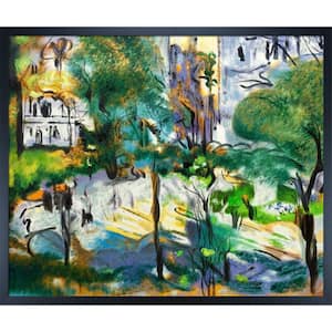 Berlioz Park by Edouard Vuillard Studio Black Wood Framed Nature Oil Painting Art Print 21.5 in. x 25.5 in.