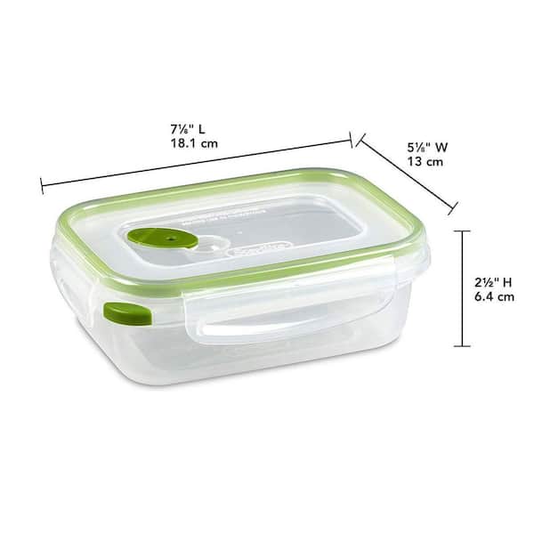 Sterilite 3.1 Cup Rectangle Ultra Seal Food Storage Container Green (6 Pack)