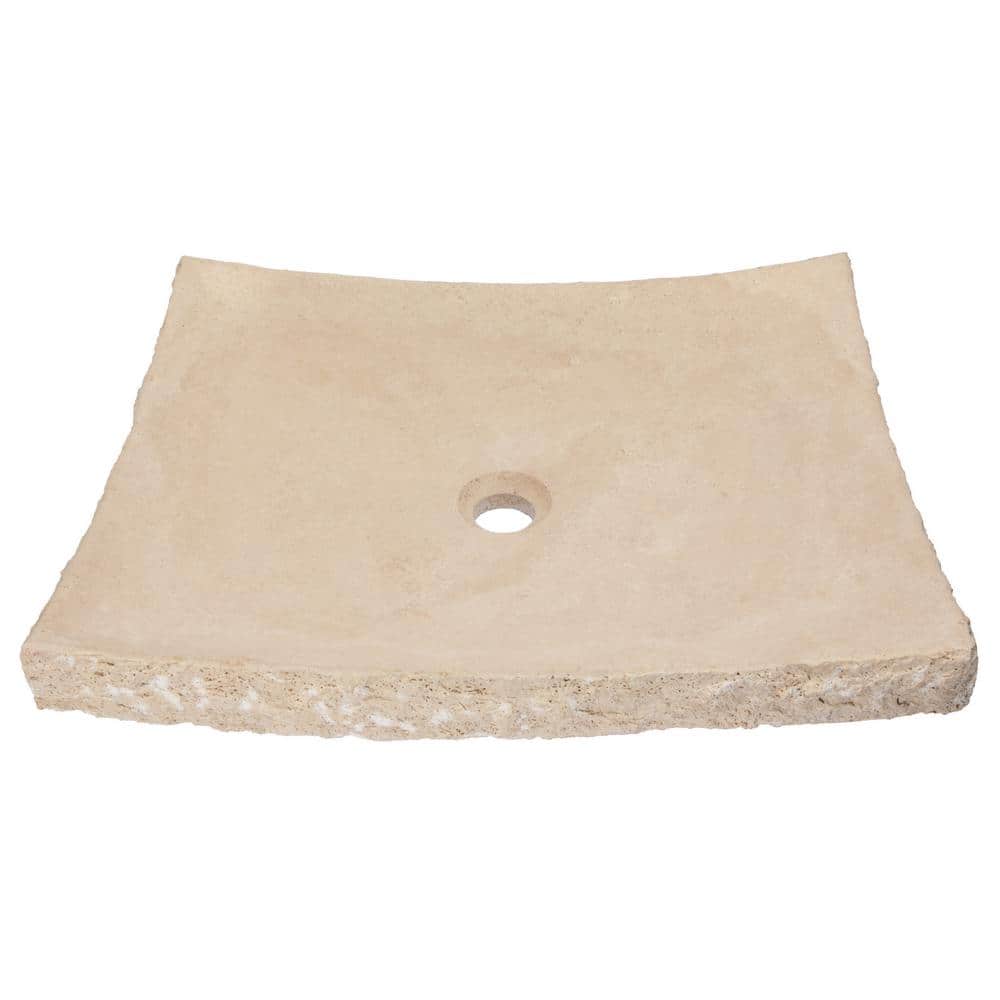 Zen 21'' Beige Stone Rectangular Bathroom Sink