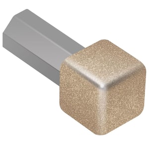 Quadec Beige Textured Color-Coated Aluminum 5/16 in. x 1 in. Metal Inside/Outside Corner