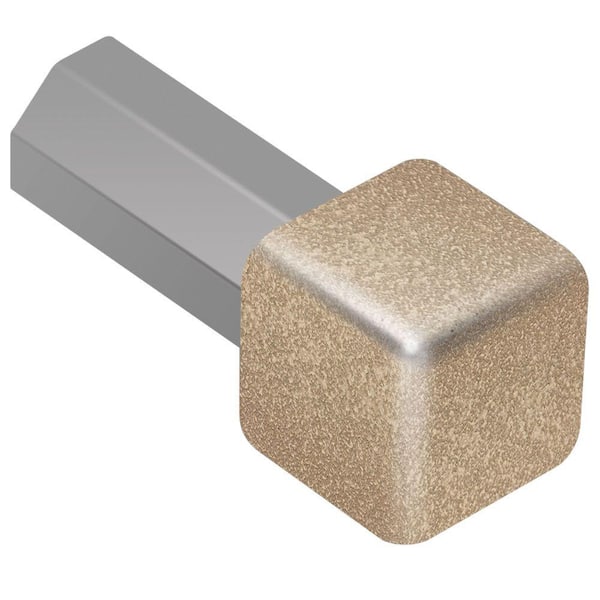 Schluter Quadec Beige Textured Color-Coated Aluminum 3/8 in. x 1 in. Metal Inside/Outside Corner