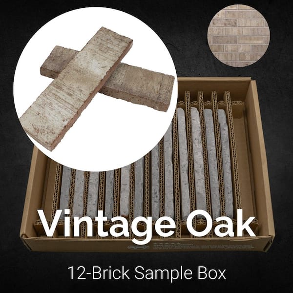 Old Mill Brick Sample Box Vintage Oak Thin Brick 7.625 in. x 2.25 in. x 0.5 in.