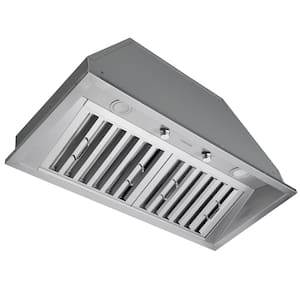 Pro 34 in. 600 CFM Ducted Insert Range Hood in Stainless Steel