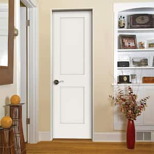 24 in. x 80 in. 2 Panel Shaker Right-Hand Solid Core Primed Wood Single Prehung Interior Door