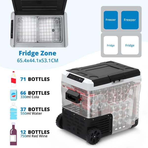 BougeRV Buddle-2 items 53 Quart 12v Car refrigerator Portable Freezer+ 53  Quart Insulated Protective Cover