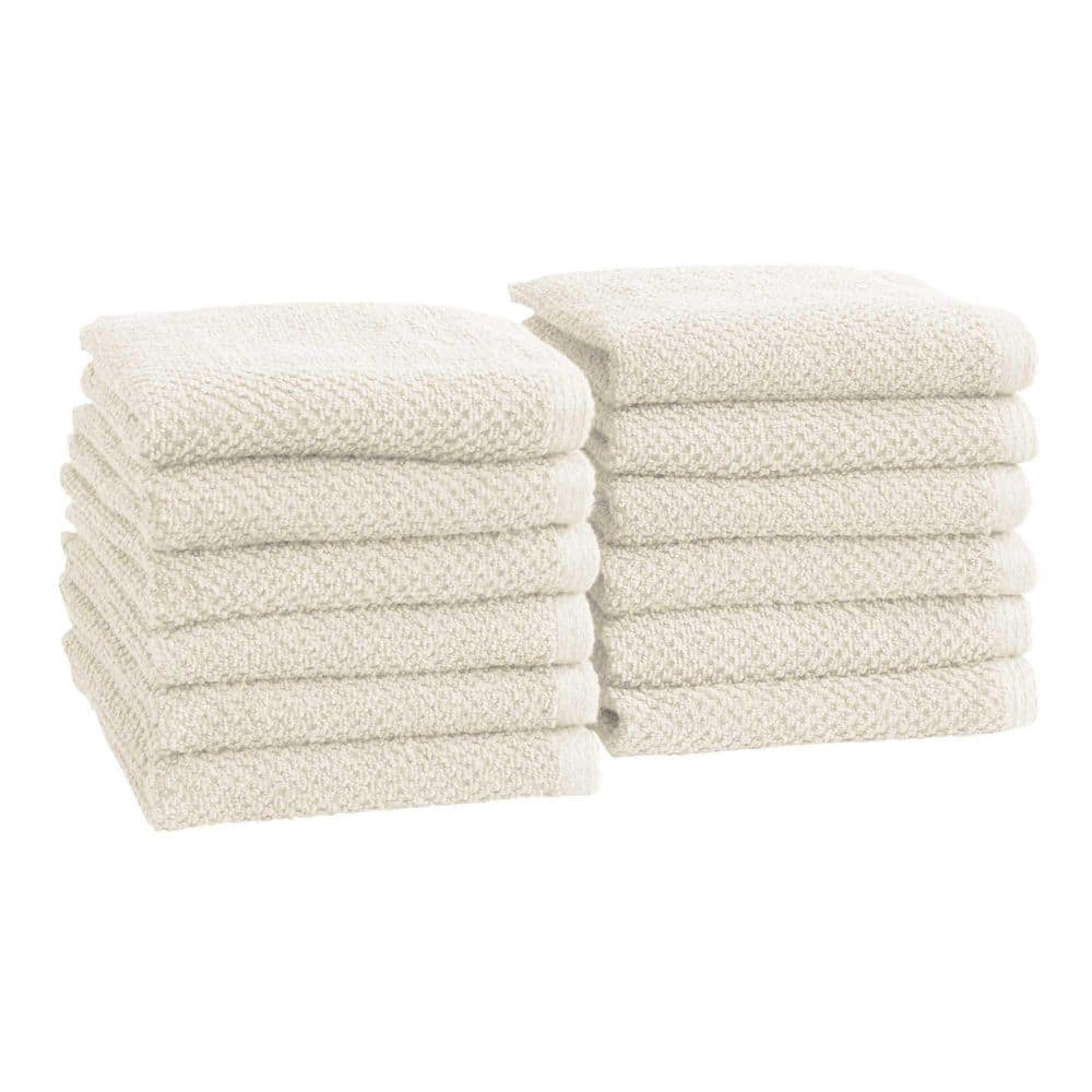 FRESHFOLDS Ivory 12-Pack Cotton Quick-Dry Washcloth Set EC101018 - The ...