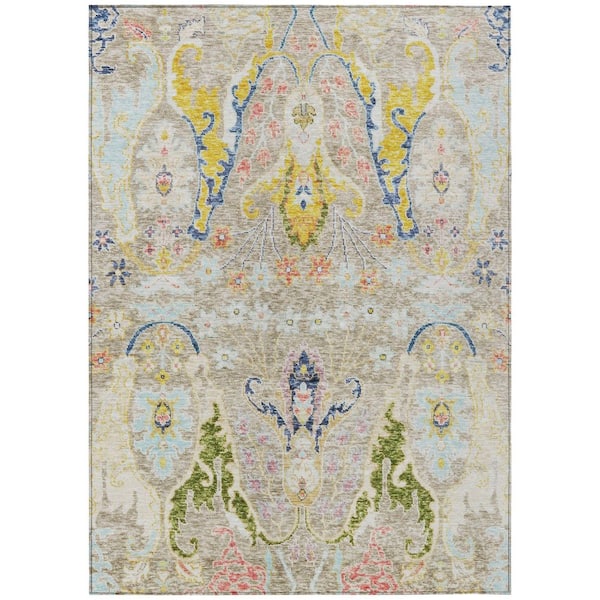 Chantille Machine Washable Indoor/Outdoor Abstract ACN1932 Beige 3 ft. x 5 ft. Area Rug