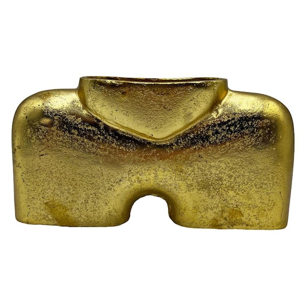 castellousa 10 in. Decorative Abstract Torso Vase in Gold