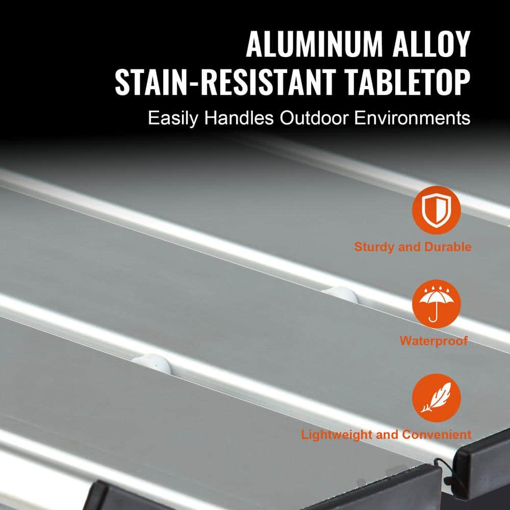 Compact Aluminum Folding Camping Table with Carry Bag