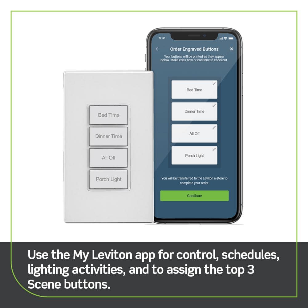 White Wi-Fi Smart Scene Controller Switch with Voice Control