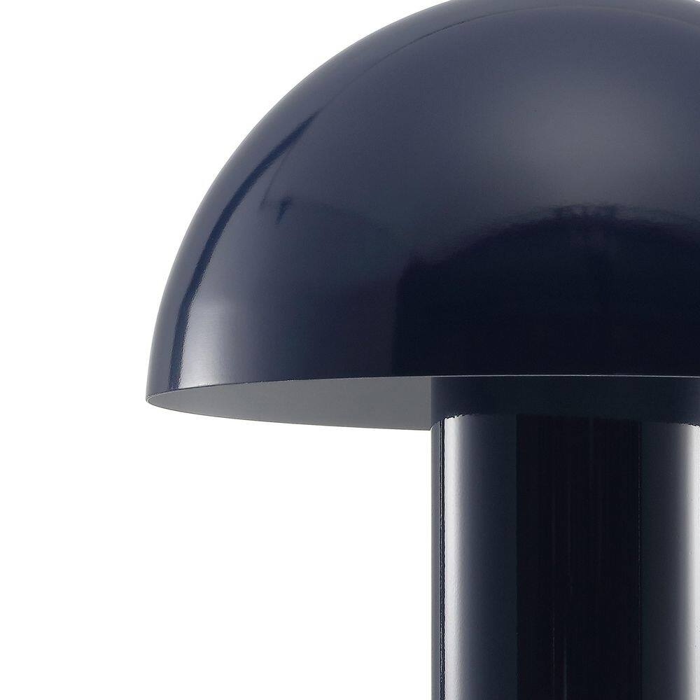 Boletus Bohemian 10.75'' Satin Navy Cordless Metal Mushroom Lamp