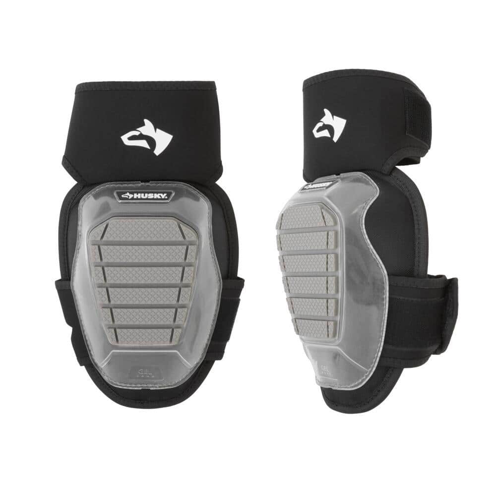 Gray Gel Soft Cap Neoprene Hinge Knee Pad with Adjustable Straps