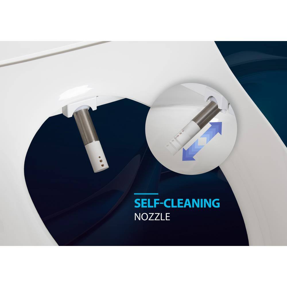 Hulife White Electric Bidet Seat with Heated Water and Air Dryer