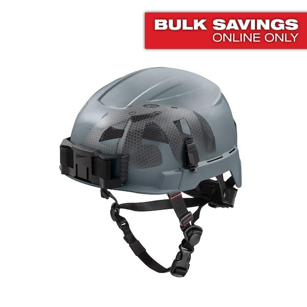 Milwaukee BOLT Gray Type 2 Class E Non-Vented Safety Helmet with IMPACT-ARMOR Liner
