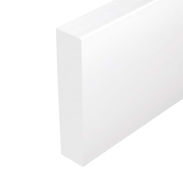 Royal Mouldings - 7318 3/4 in. x 3 1/2 in. x 96 in. Primed PVC Flat Utility Moulding, S4S (1-Piece − 8 Total Linear Feet)