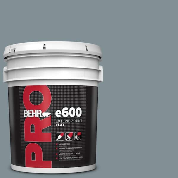 BEHR PRO 5 gal. #740F-4 Dark Storm Cloud Flat Exterior Paint