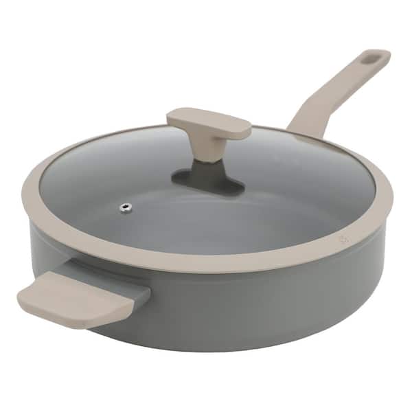 Oster Ambrose 4.5 qt. Nonstick Aluminum Saute Pan with Lid in Matte Grey