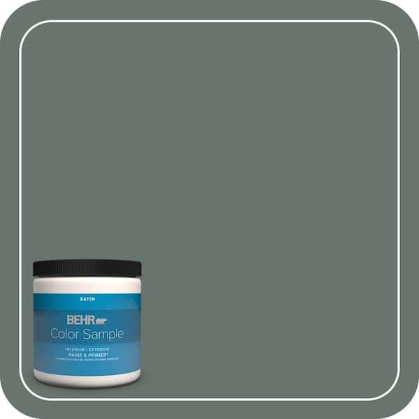 BEHR PREMIUM PLUS 8 oz. #PPU12-18 Heritage Park Satin Enamel Interior/Exterior Paint & Primer Color Sample