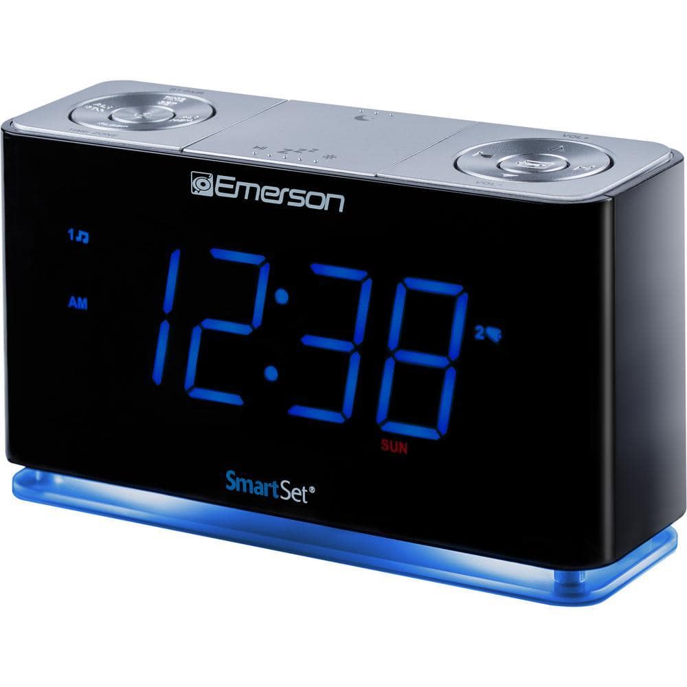 Emerson SMARTSET PLL Alarm Clock Radio with Bluetooth Speaker, Large LED Display and Night Light, CKS1507