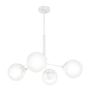 Hepburn 4 Light Matte White Chandelier Bedroom Light