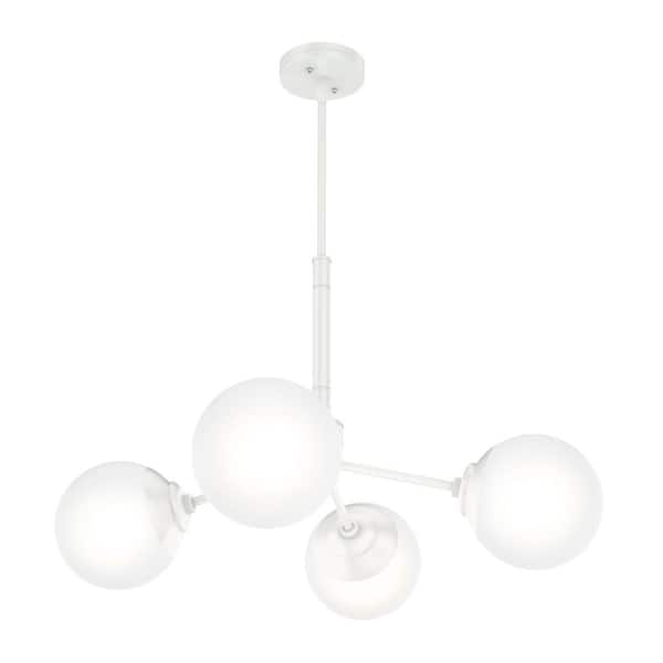 Hepburn 4 Light Matte White Chandelier Bedroom Light